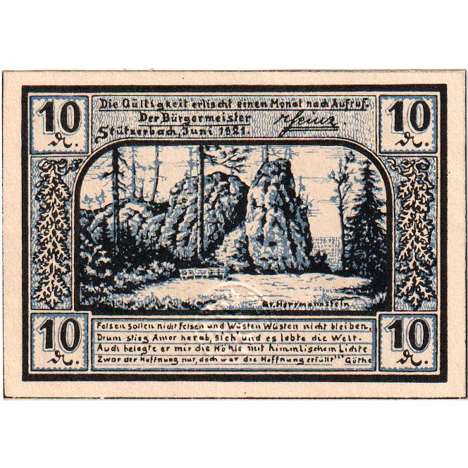 Deutschland, Stützerbach, 10 Pfennig, UNZ-