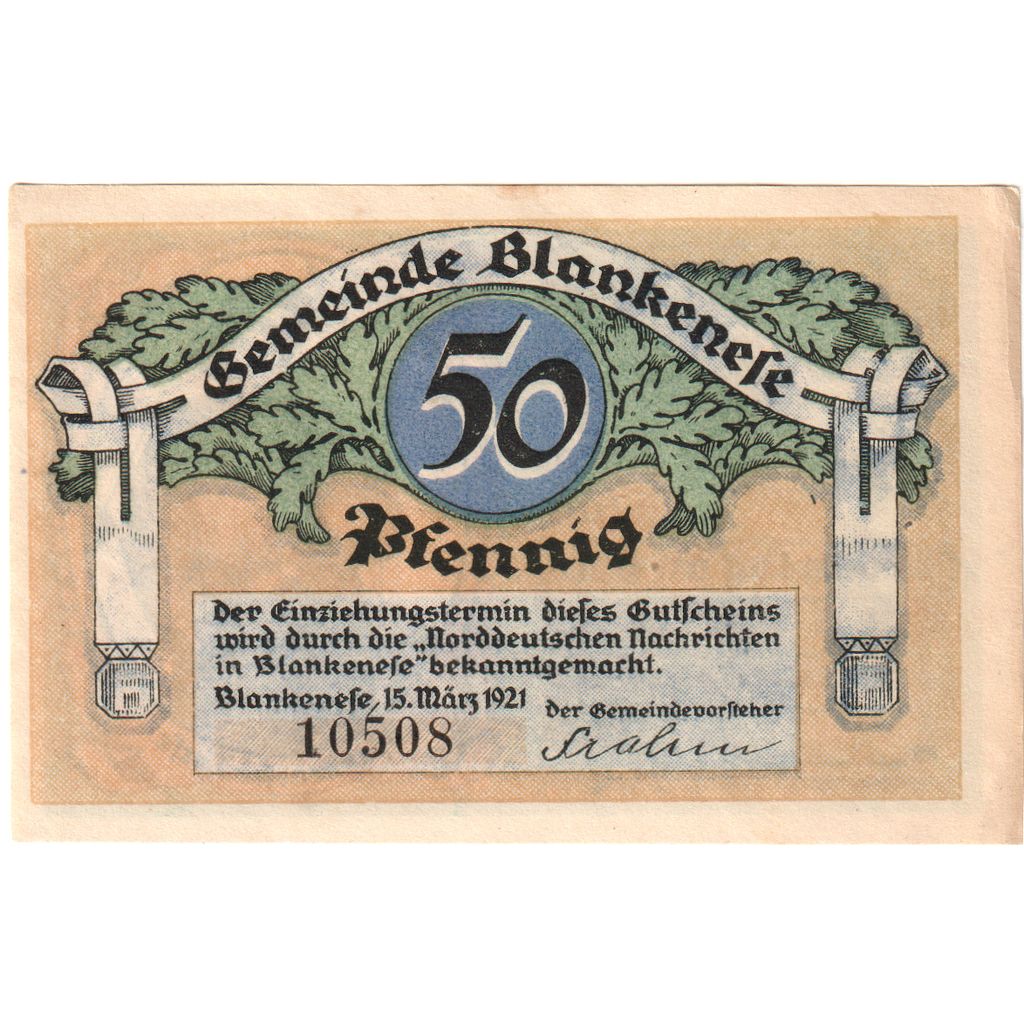 Duitsland, Blankenese, 50 Pfennig, 1921-03-15, SUP