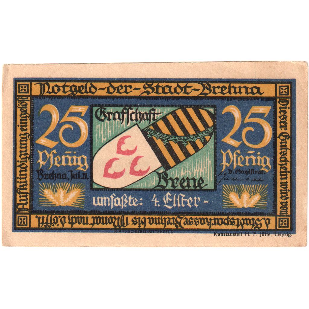 Duitsland, Brehna, 25 Pfennig, SUP