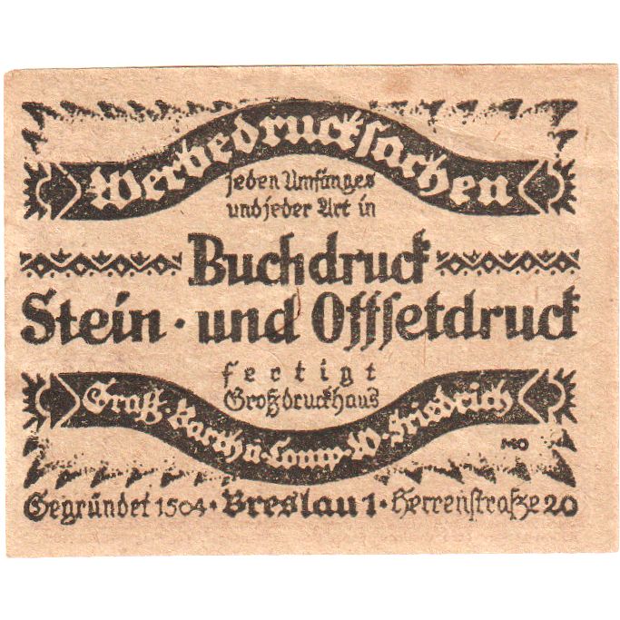 Alemania, Breslau, 20 Pfennig, EBC