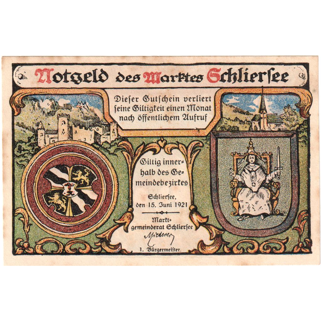 Deutschland, Schliersee, 10 Pfennig, 1921-06-15, SS