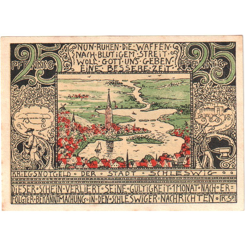 Deutschland, Schleswig, 25 Pfennig, UNZ-