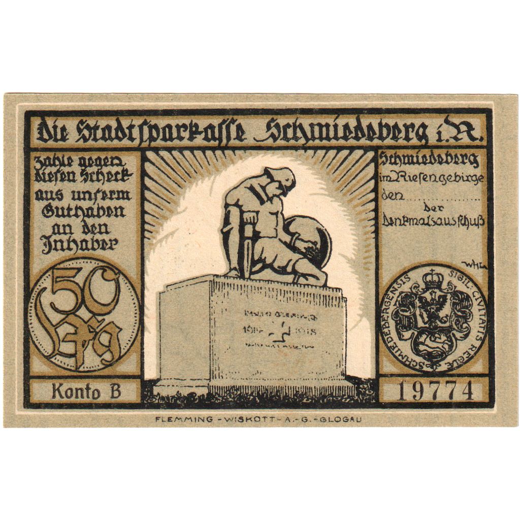 Alemania, Schmiedeberg, 50 Pfennig, SC