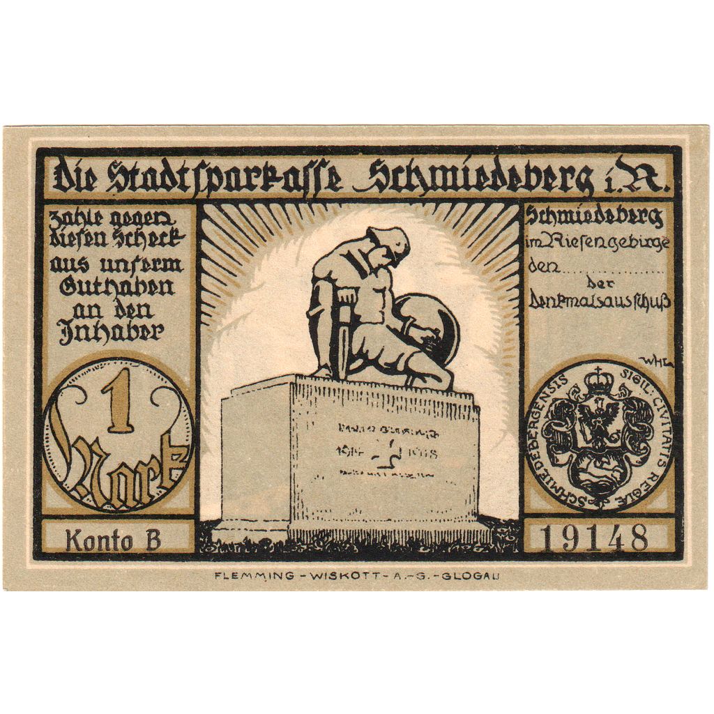 Deutschland, Schmiedeberg, 1 Mark, UNZ-