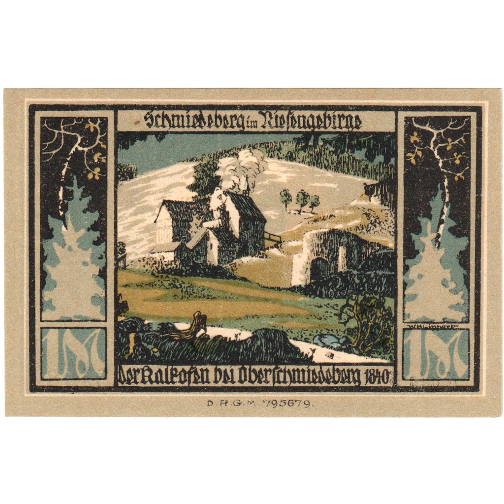 Deutschland, Schmiedeberg, 1 Mark, UNZ-