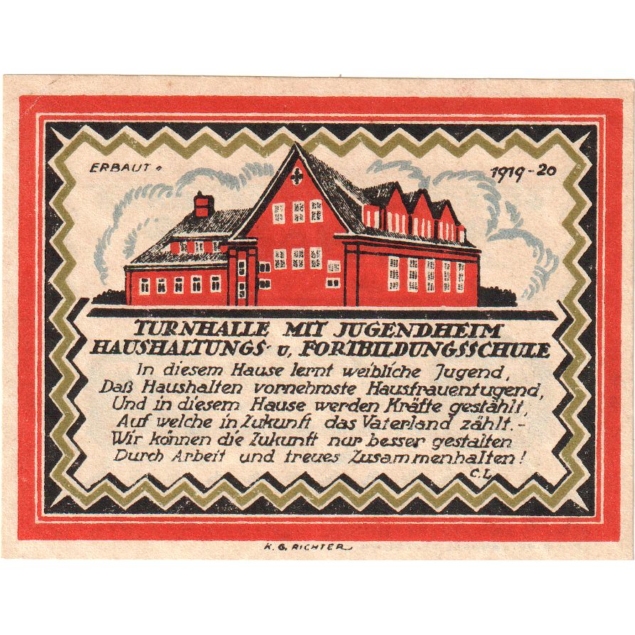 Alemania, Büdelsdorf, 75 Pfennig, SC