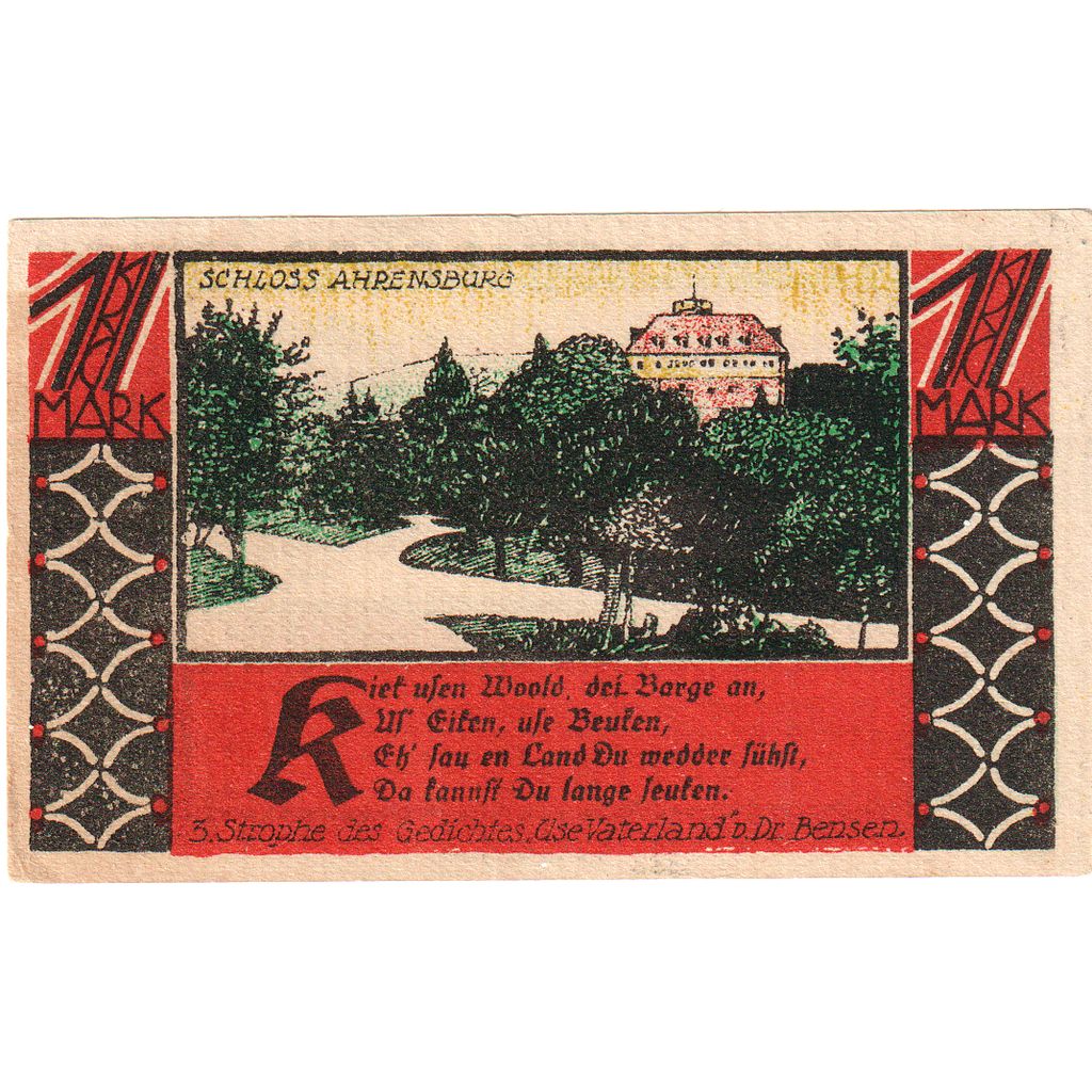 Deutschland, Buckeburg, 1 Mark, 1921-10-15, UNZ-