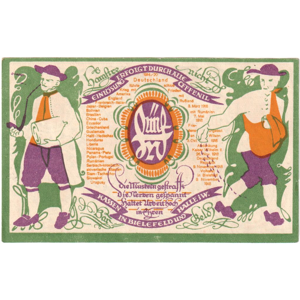 Deutschland, Bielefeld, 5 Pfennig, 1920-01-10, UNZ-