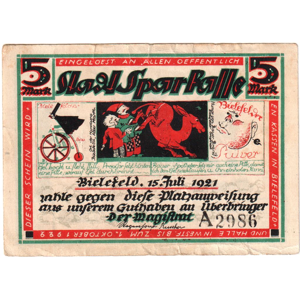 Duitsland, Bielefeld, 5 Mark, 1922-10-01, TTB