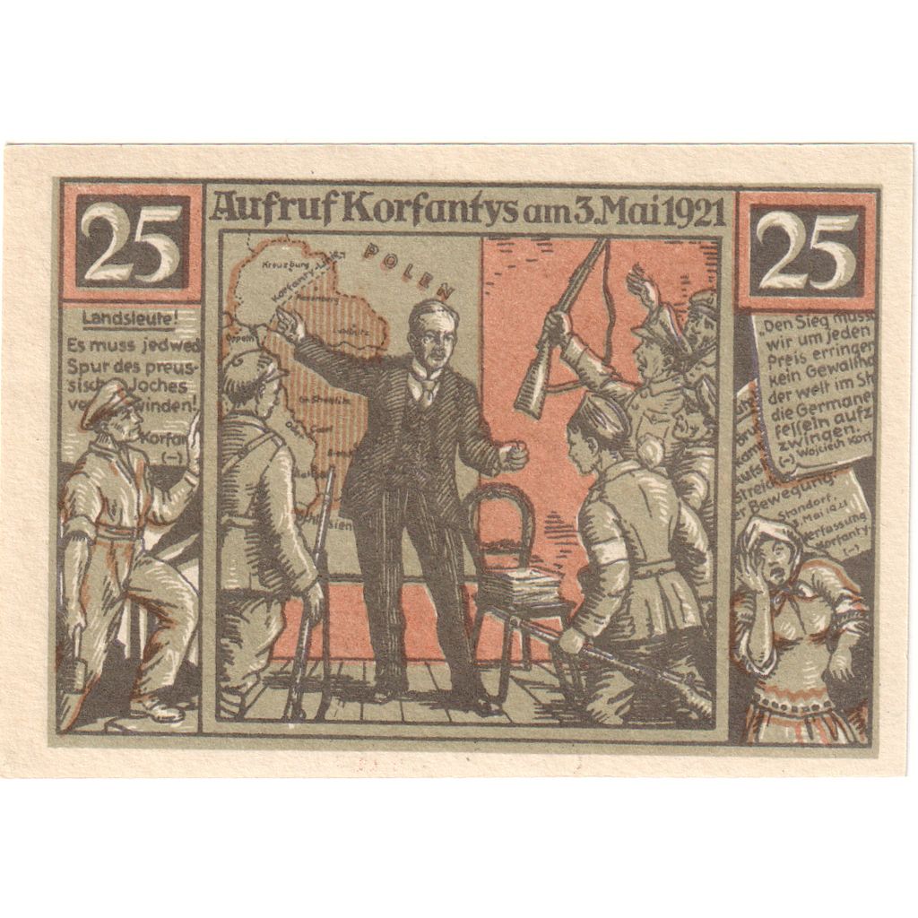 Duitsland, Bielschowitz, 25 Pfennig, 1922-10-01, SPL