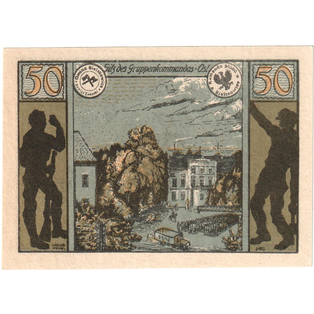 Duitsland, Bielschowitz, 50 Pfennig, 1922-10-01, SPL