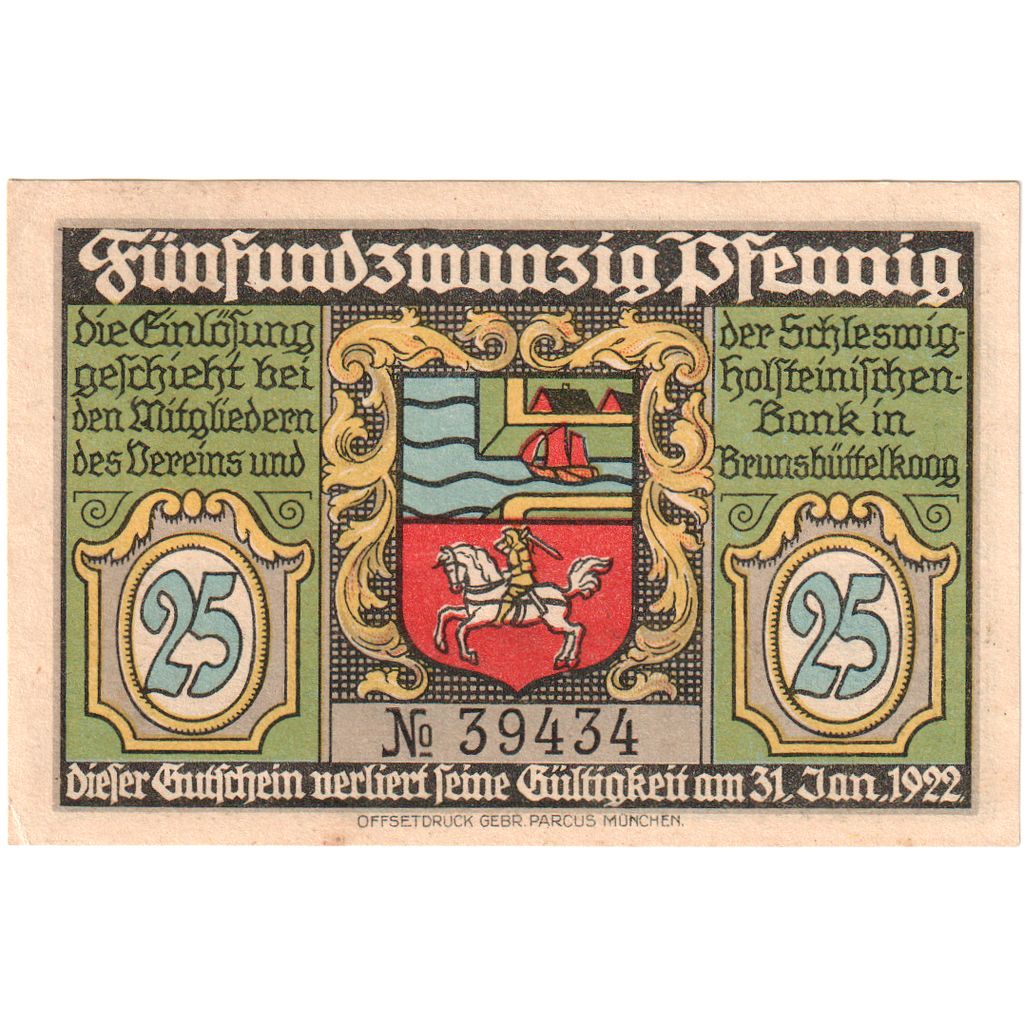 Duitsland, Brunsbüttelkoog, 25 Pfennig, 1922-01-31, SPL