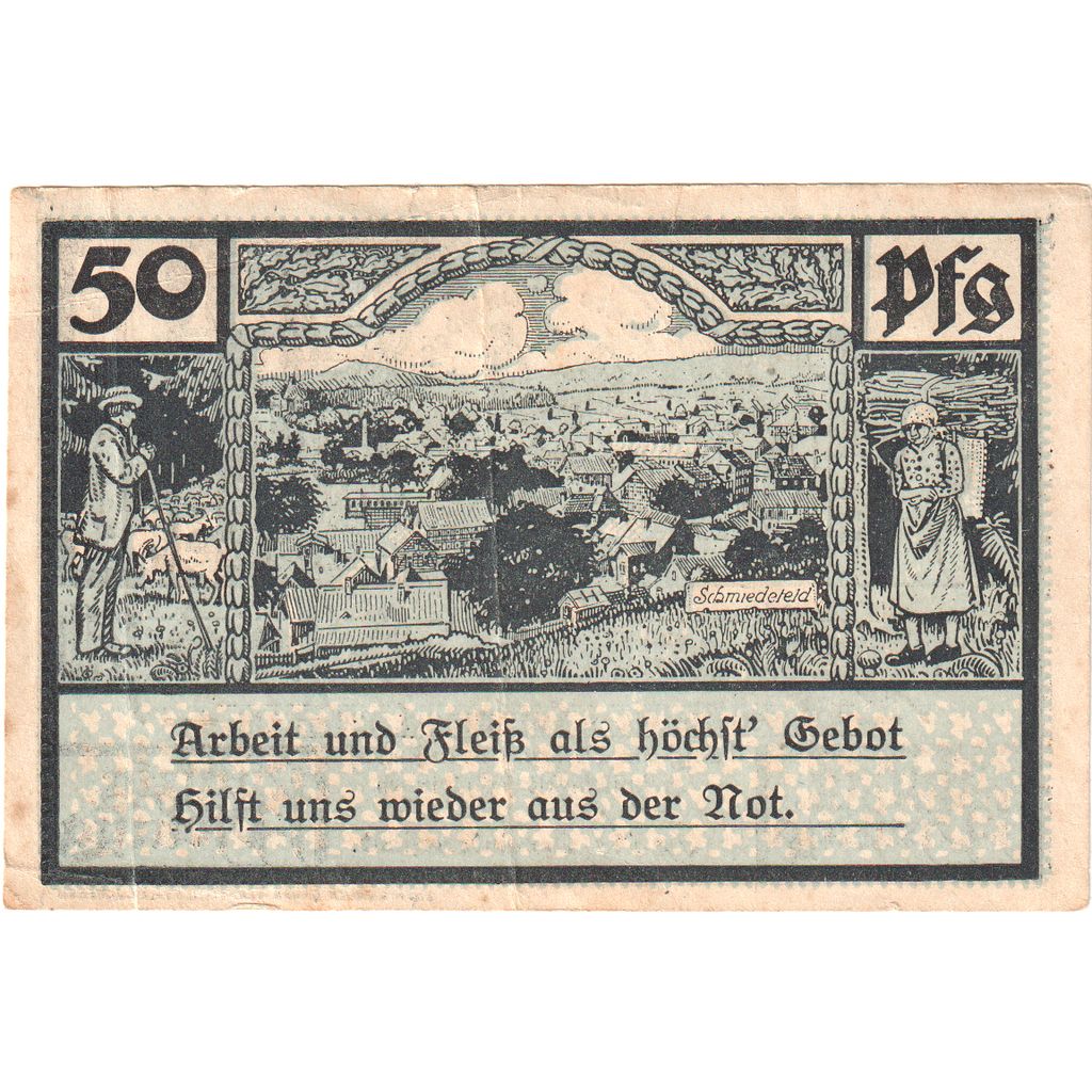 Duitsland, Schmiedefeld, 50 Pfennig, TTB+