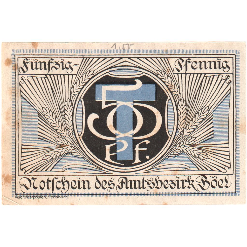 Duitsland, Böel, 50 Pfennig, TTB