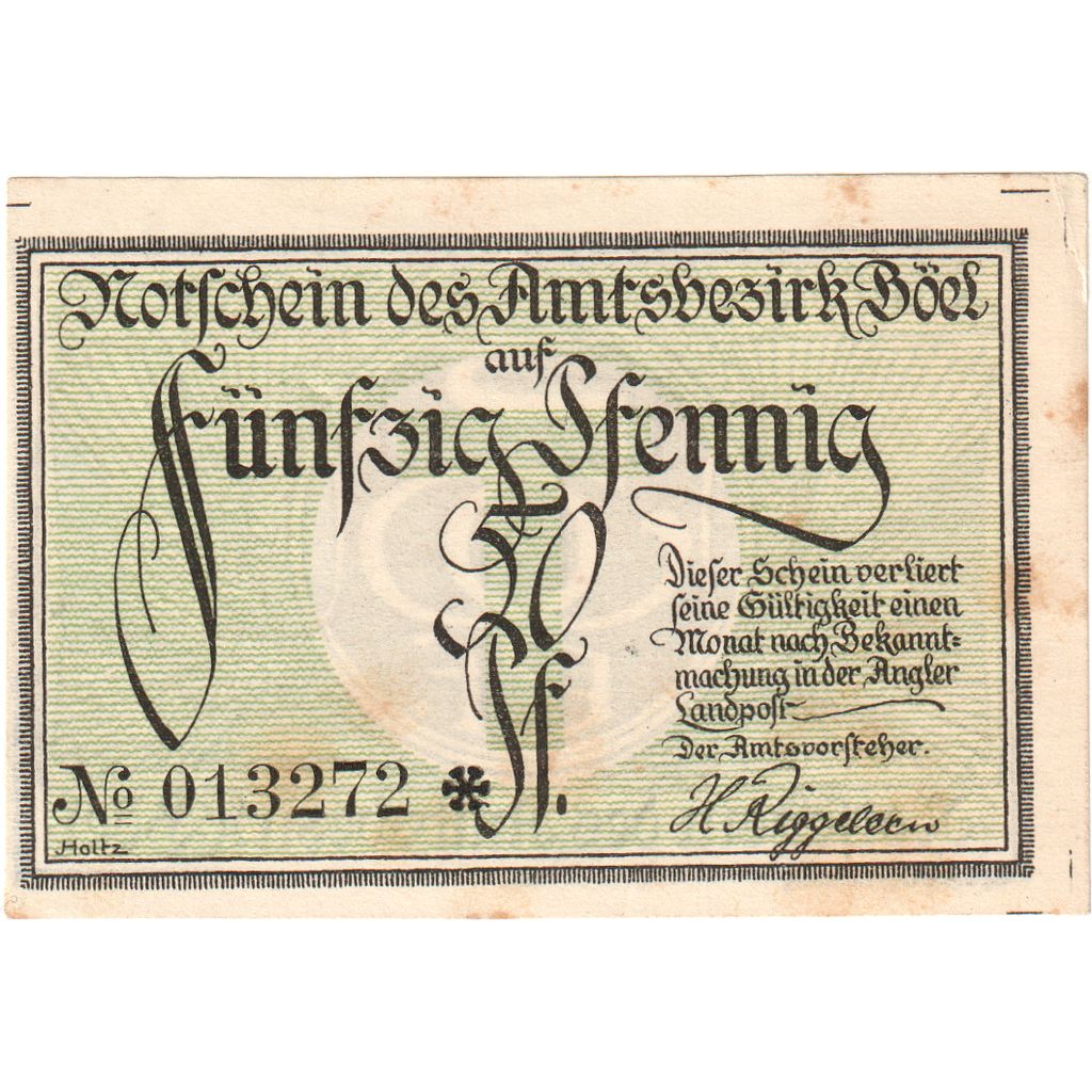 Duitsland, Böel, 50 Pfennig, TTB+