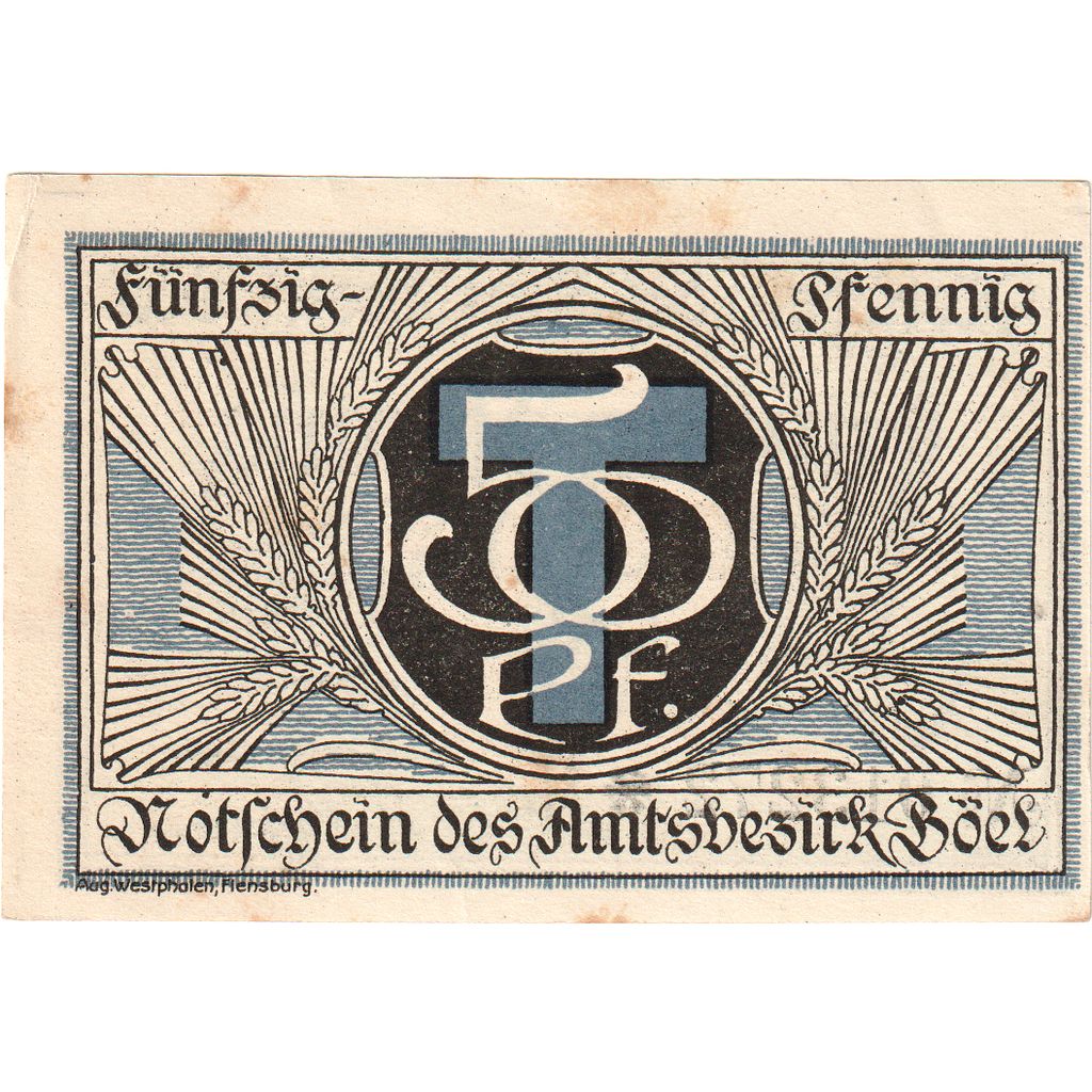 Duitsland, Böel, 50 Pfennig, TTB+