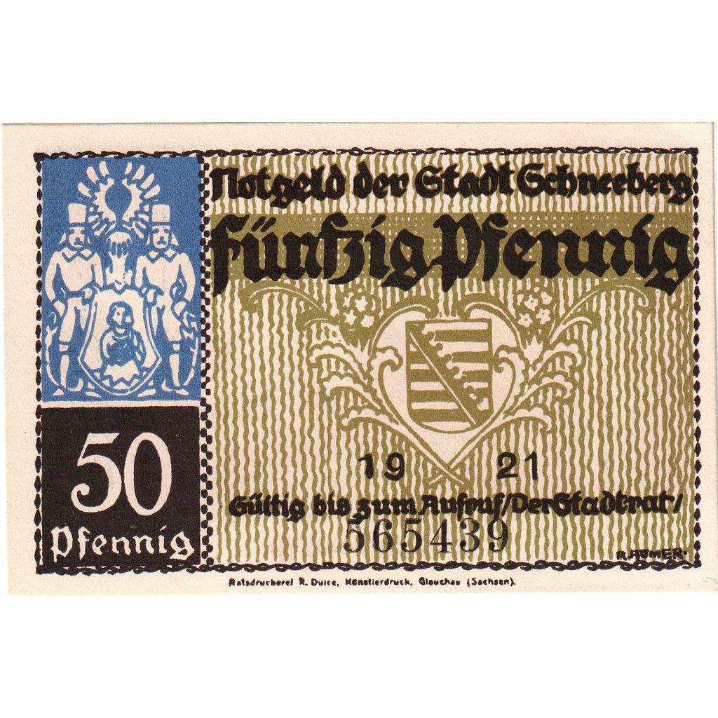 Duitsland, Schneeberg, 50 Pfennig, SPL