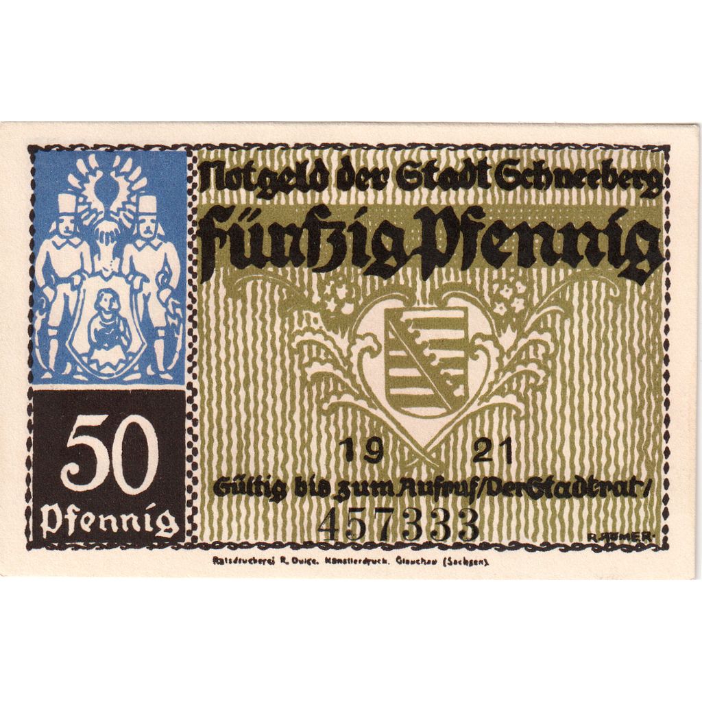 Duitsland, Schneeberg, 50 Pfennig, SPL
