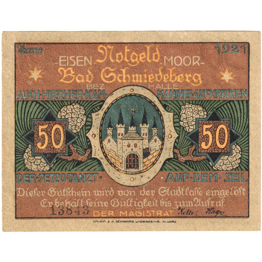 Duitsland, Schmiedeberg, 50 Pfennig, SPL
