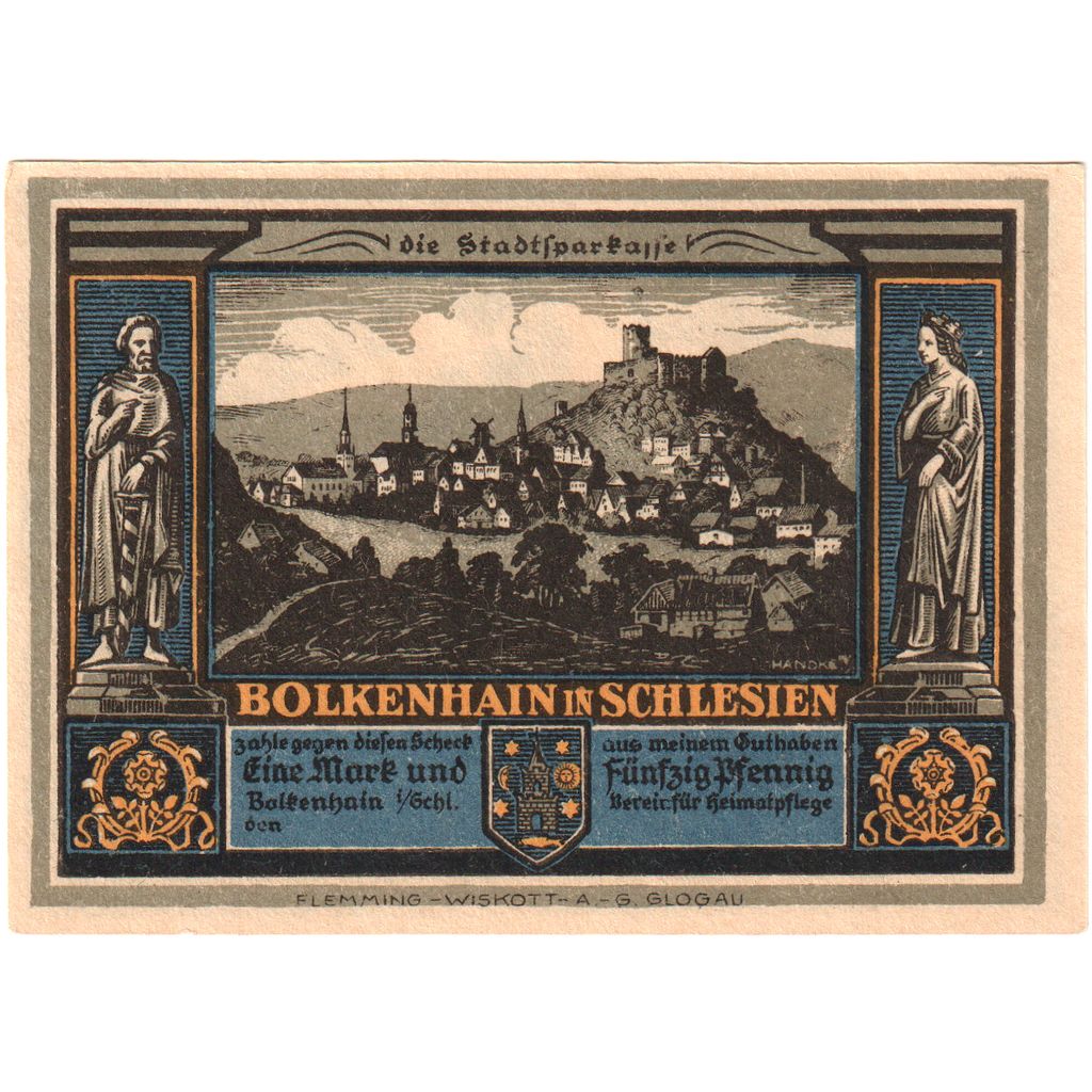 Duitsland, Bolkenhain in Schlesien, 1.5 Mark, SPL