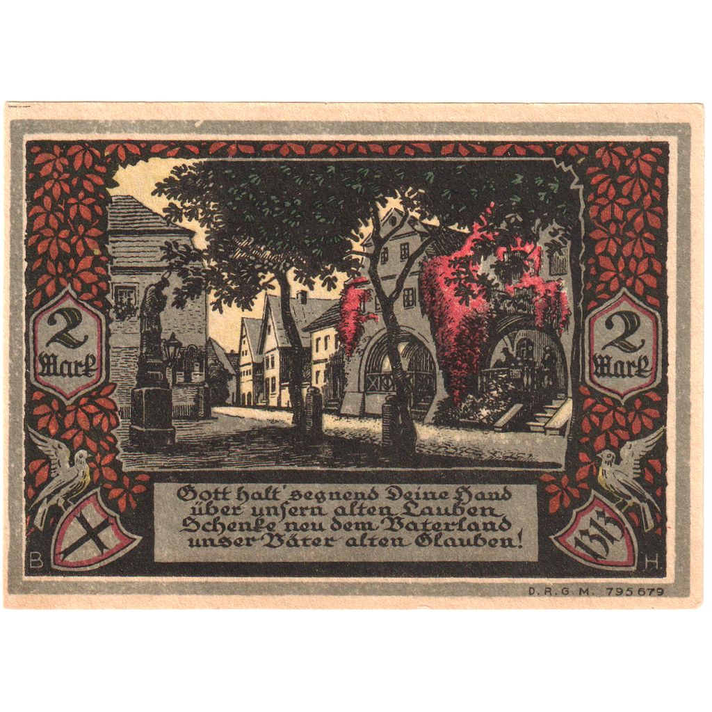 Deutschland, Bolkenhain in Schlesien, 2 Mark, UNZ-