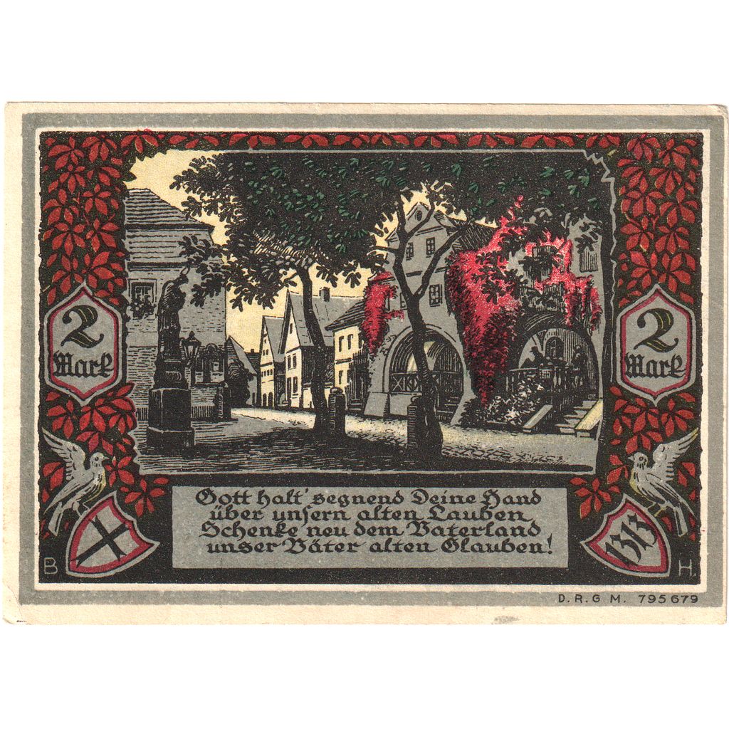 Deutschland, Bolkenhain in Schlesien, 2 Mark, UNZ-