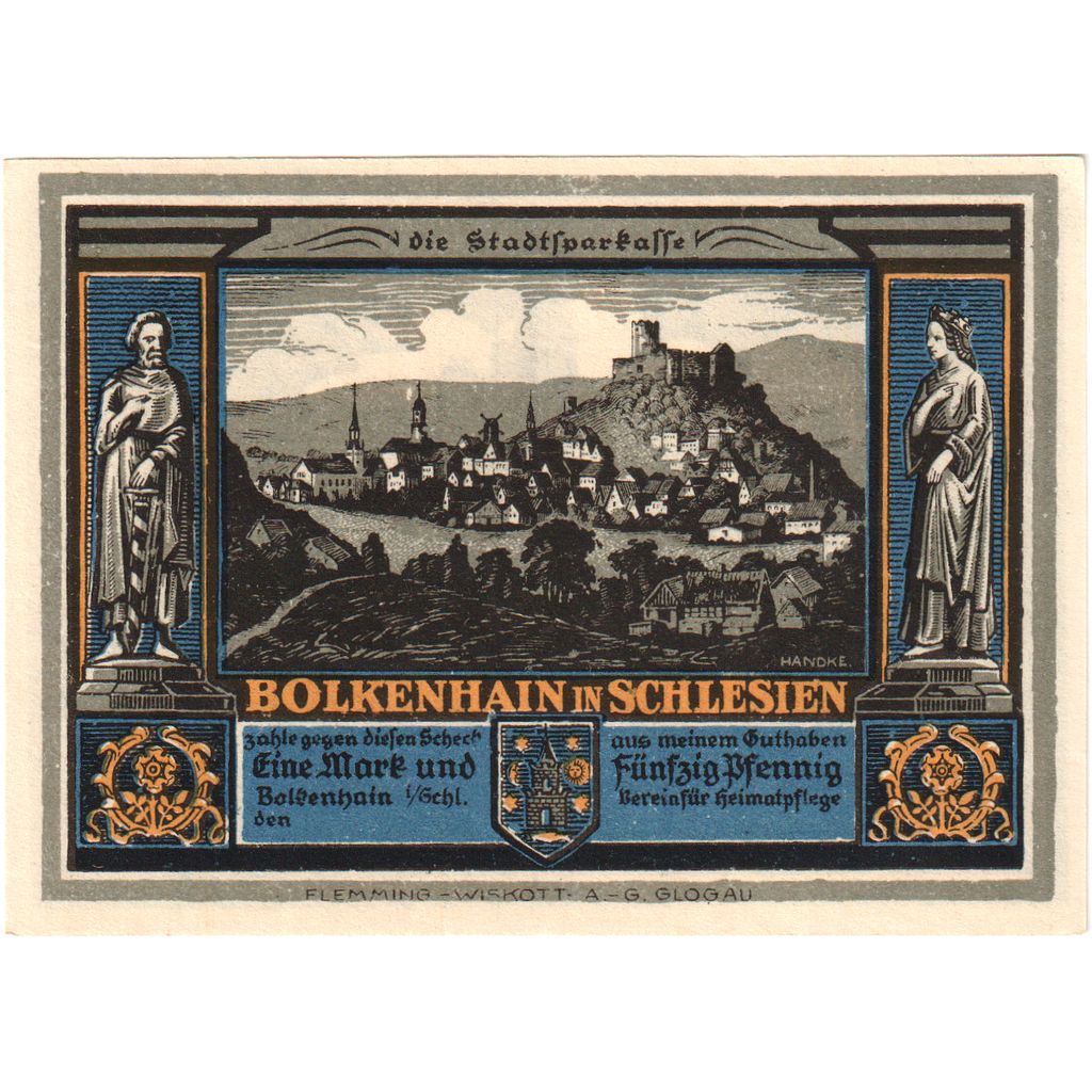 Duitsland, Bolkenhain in Schlesien, 2 Mark, SPL