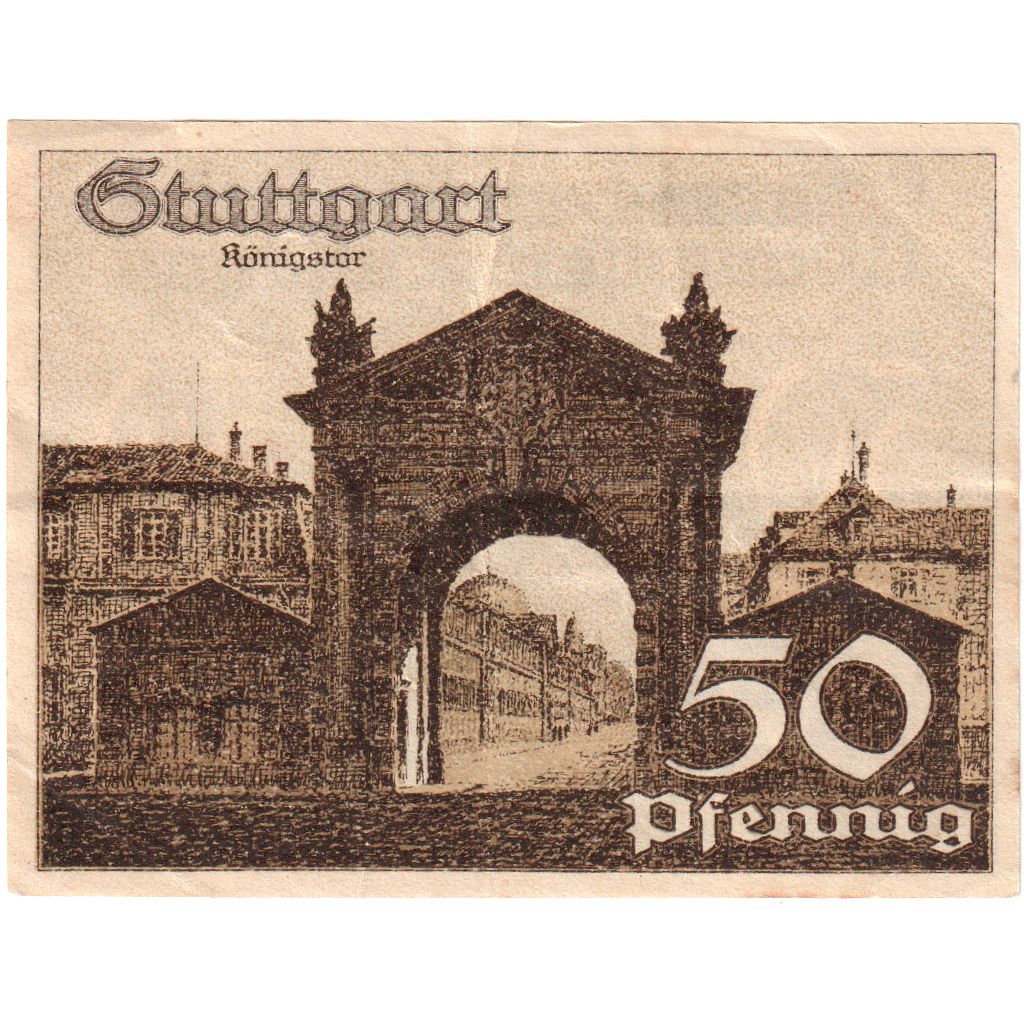Deutschland, Stuttgart, 50 Pfennig, 1921-04-21, SS