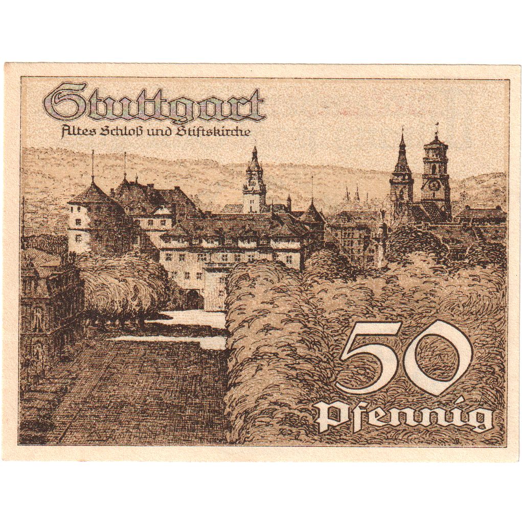 Deutschland, Stuttgart, 50 Pfennig, 1921-04-21, UNZ-