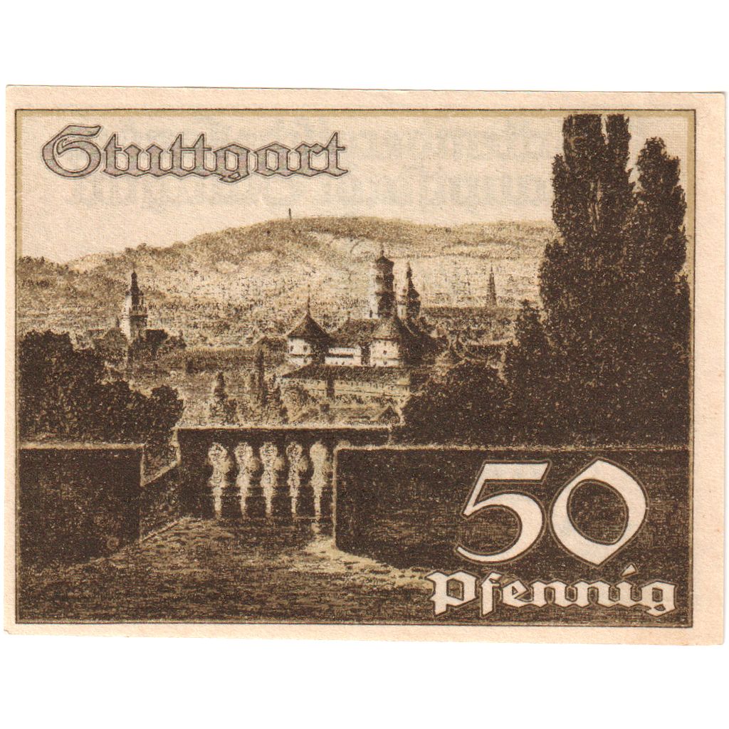 Deutschland, Stuttgart, 50 Pfennig, 1921-04-21, UNZ-
