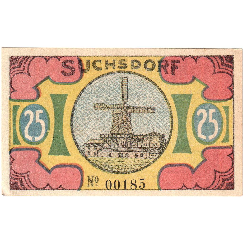 Allemagne, Suchsdorf, 25 Pfennig, 1921-08-31, SPL
