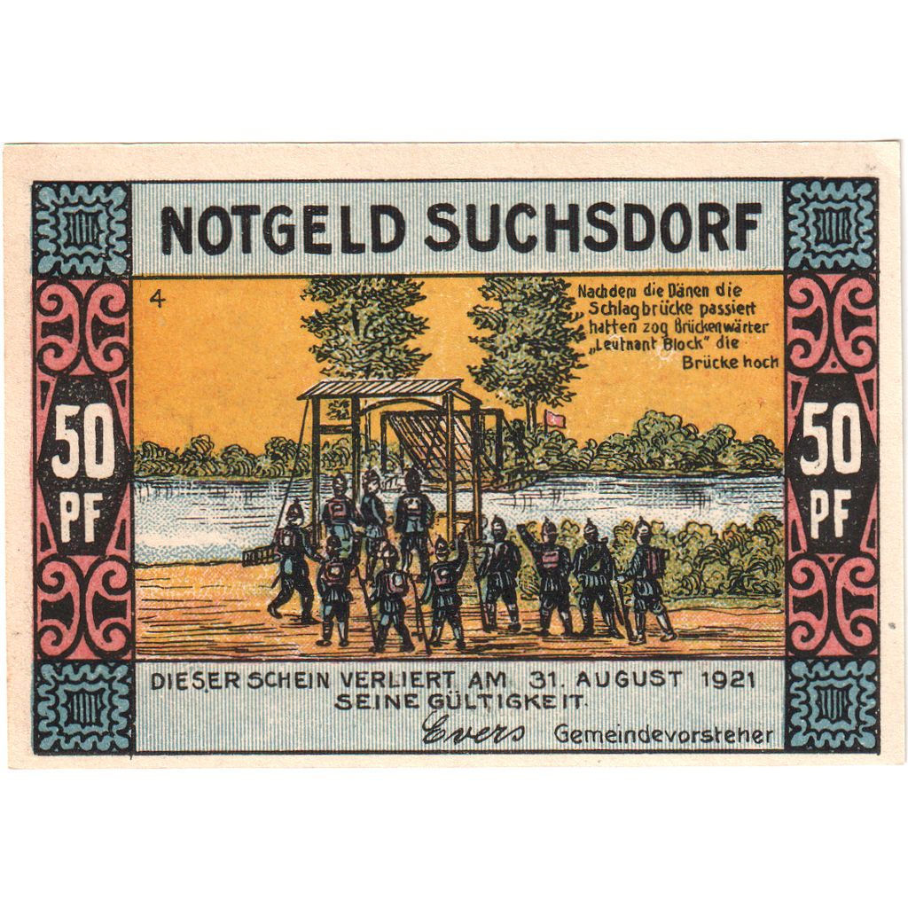 Deutschland, Suchsdorf, 50 Pfennig, 1921-08-31, UNZ-