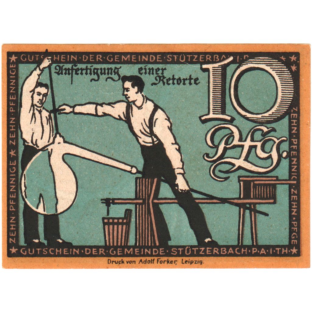 Deutschland, Stützerbach, 10 Pfennig, UNZ-