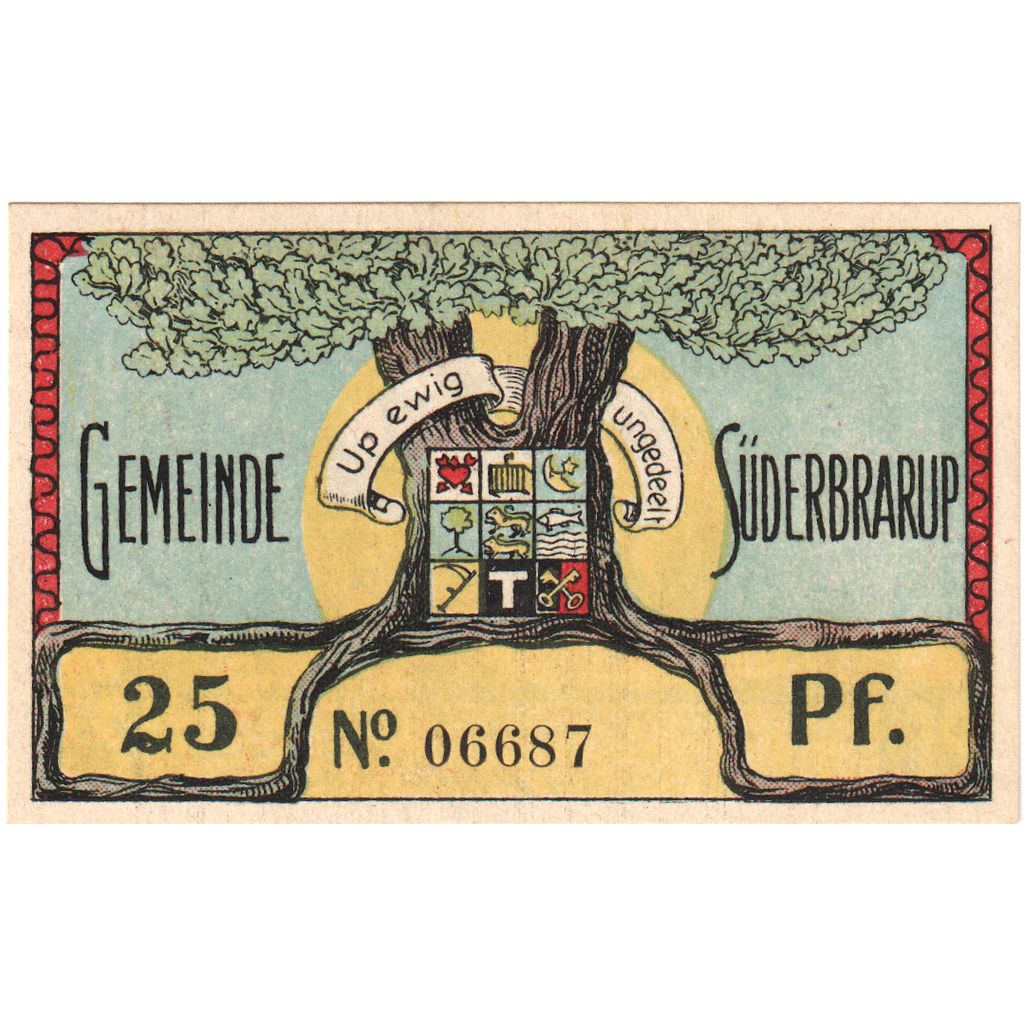 Duitsland, Suderbrarup, 25 Pfennig, SPL