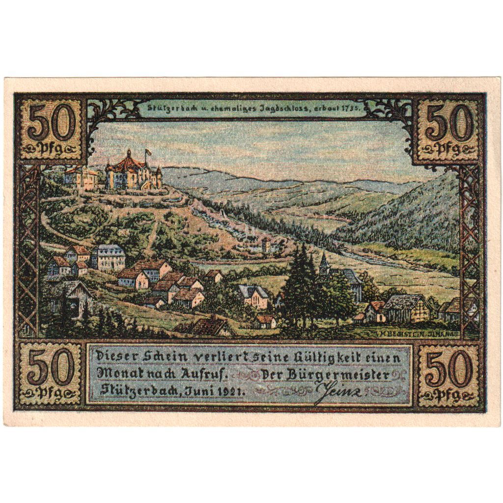 Deutschland, Stützerbach, 50 Pfennig, UNZ-