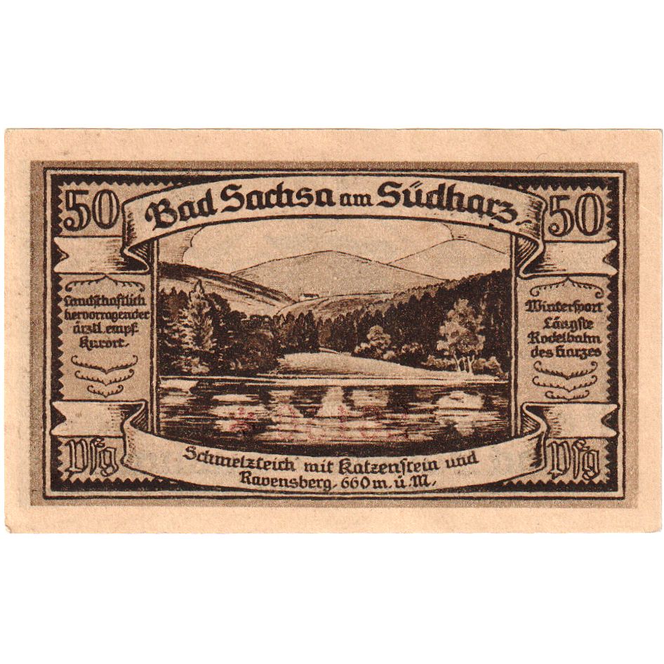 Deutschland, Bad Sachsa am Sudharz, 50 Pfennig, 1921-04-01, UNZ-