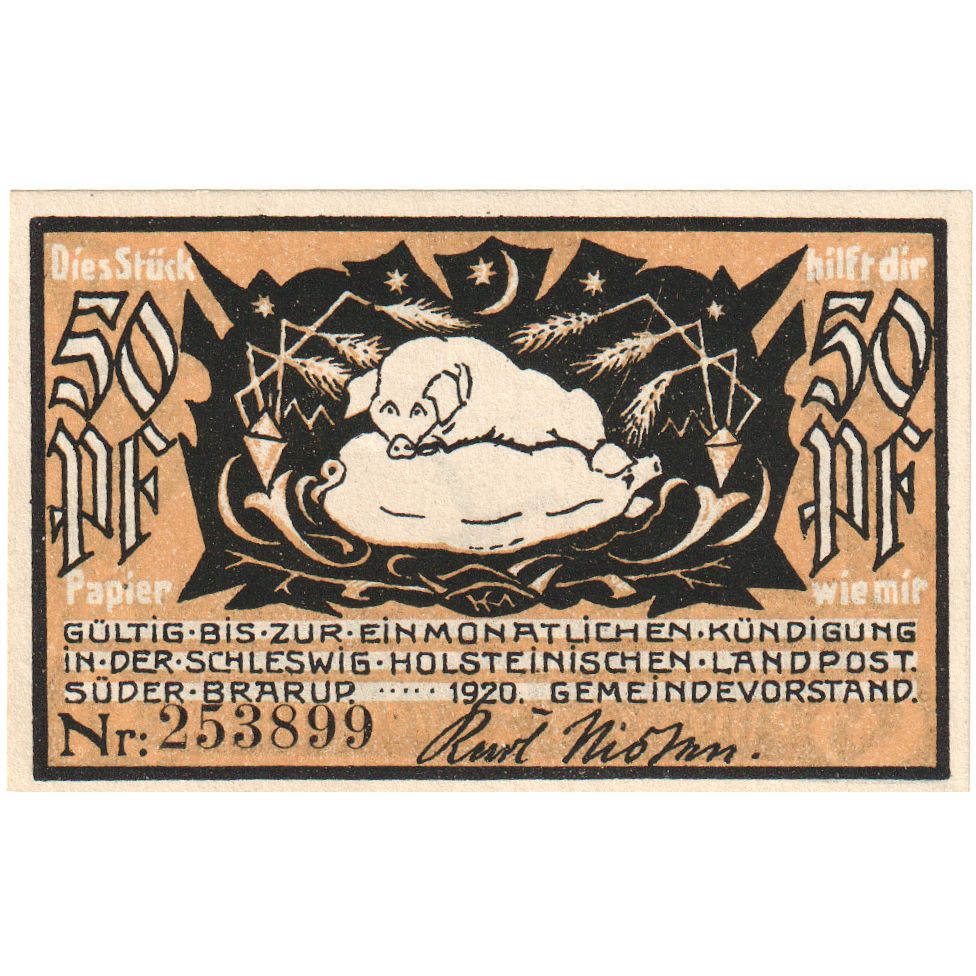Deutschland, Suderbrarup, 50 Pfennig, UNZ-