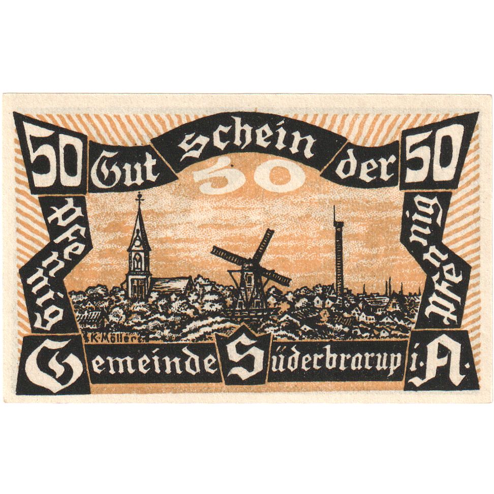 Deutschland, Suderbrarup, 50 Pfennig, UNZ-