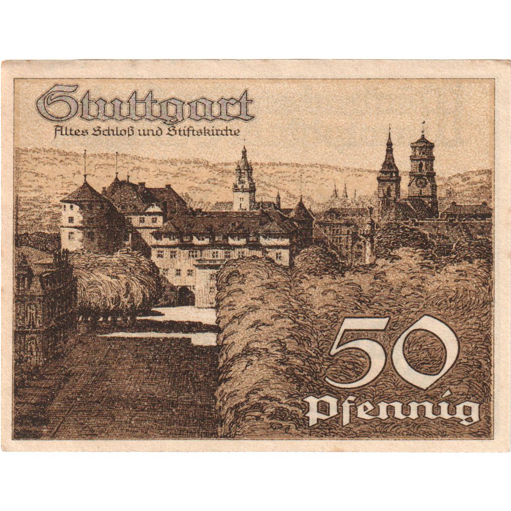 Deutschland, Stuttgart, 50 Pfennig, 1921-04-21, UNZ-