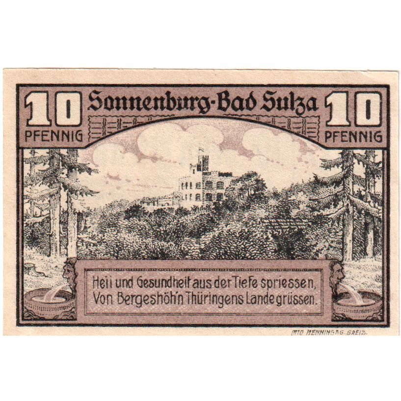 Deutschland, Bad Sulza, 10 Pfennig, 1920-02-25, UNZ-