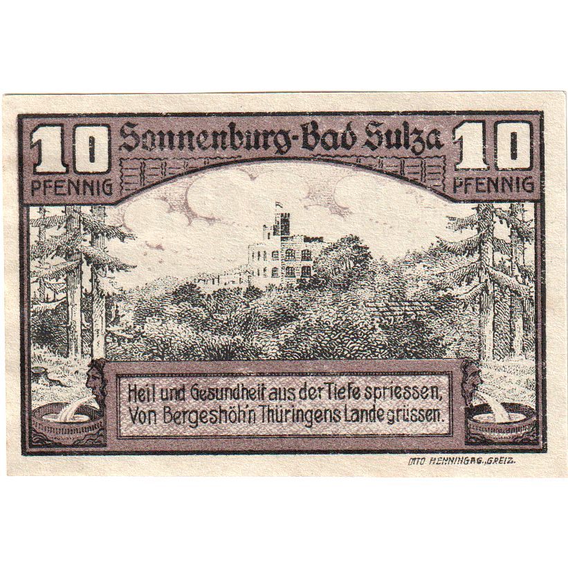 Duitsland, Bad Sulza, 10 Pfennig, 1920-02-25, SPL