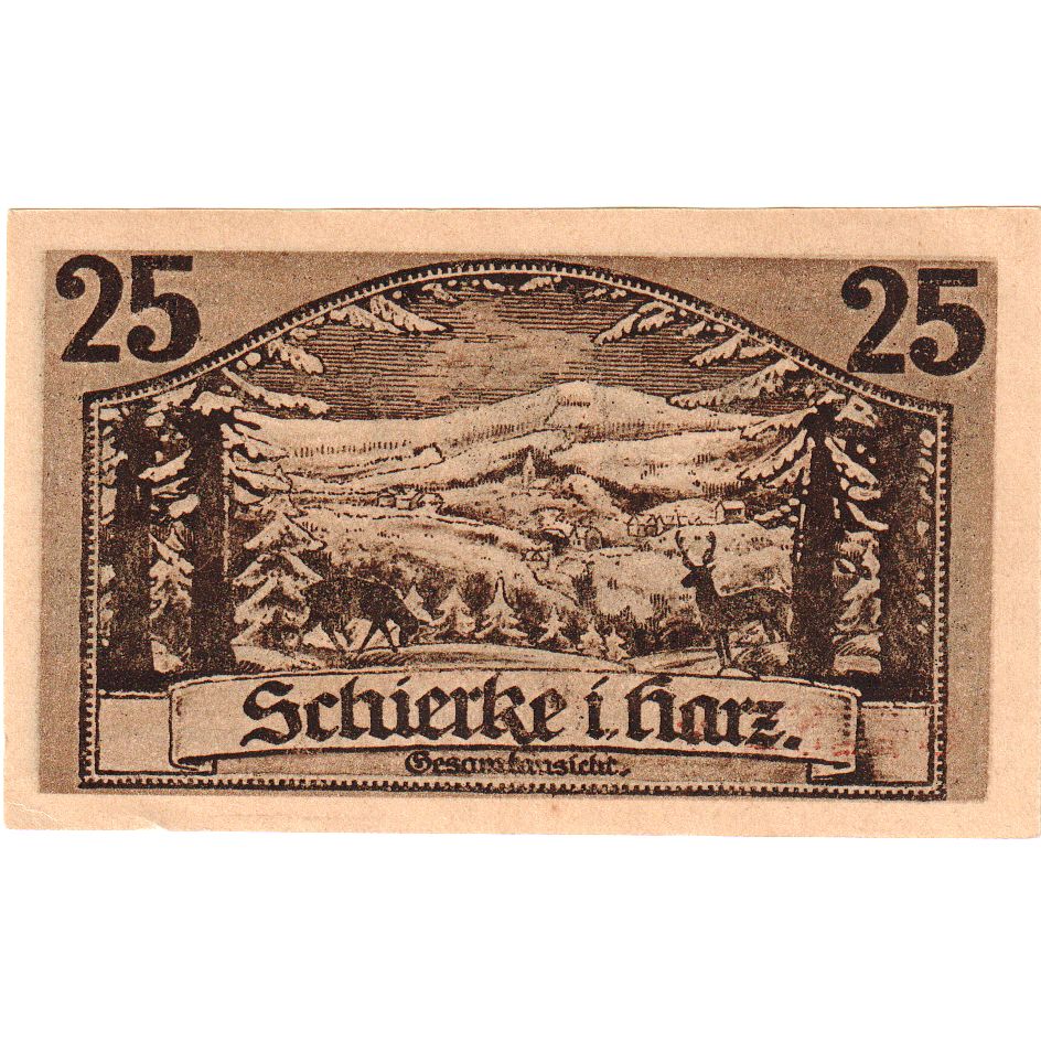 Deutschland, Schierke im Harz, 25 Pfennig, 1920-05-30, UNZ-