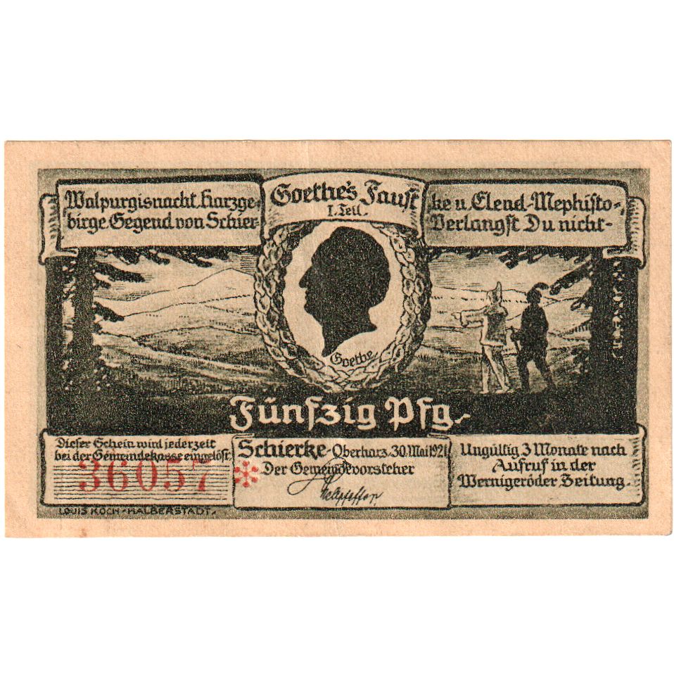 Deutschland, Schierke im Harz, 50 Pfennig, 1921-05-30, UNZ-