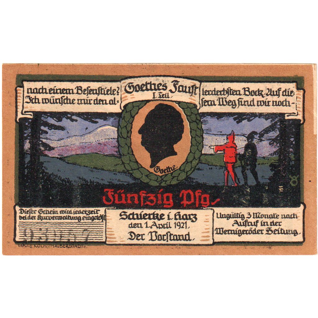 Deutschland, Schierke im Harz, 50 Pfennig, 1921-04-01, UNZ-