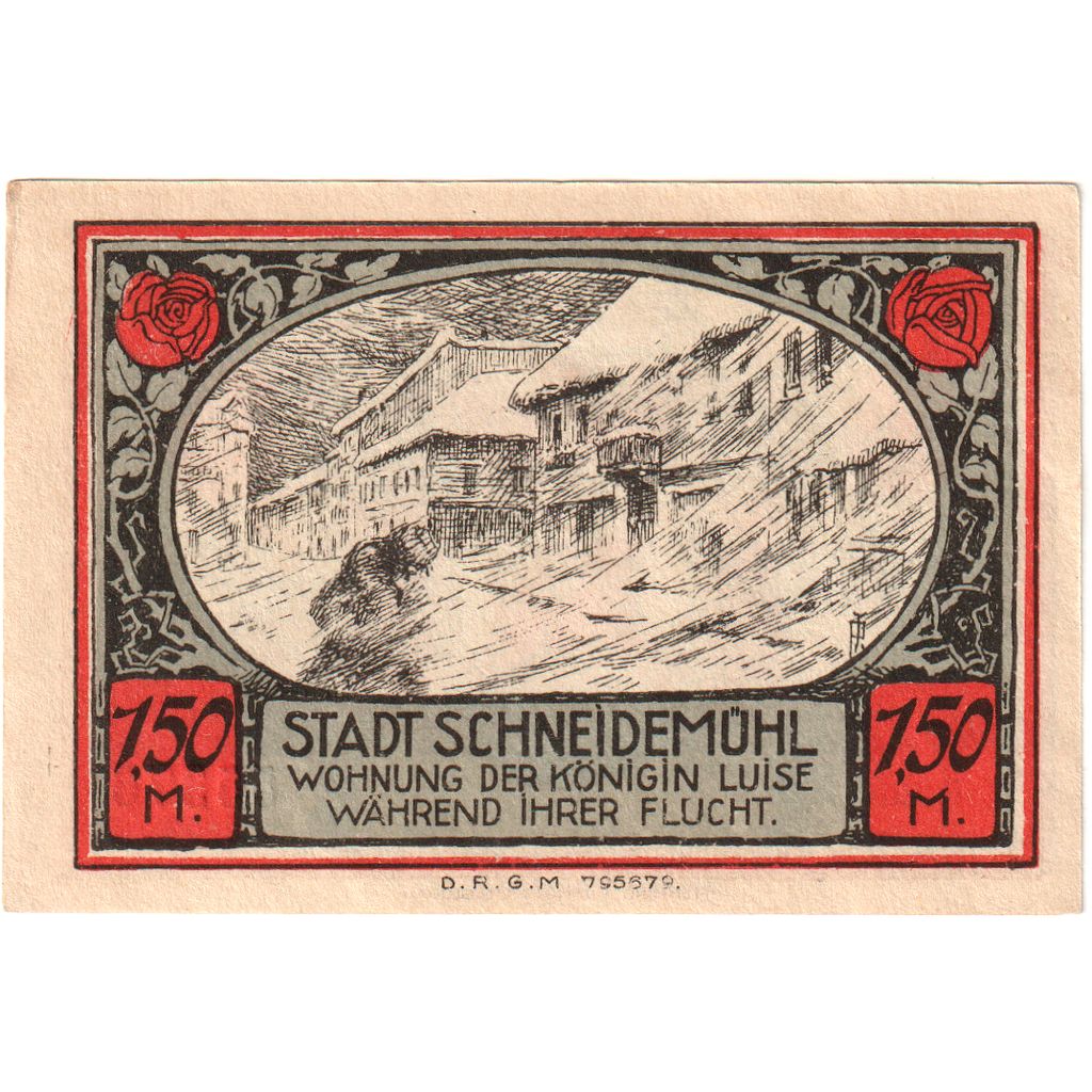 Deutschland, Schneidemuhl, 1.5 Mark, UNZ-