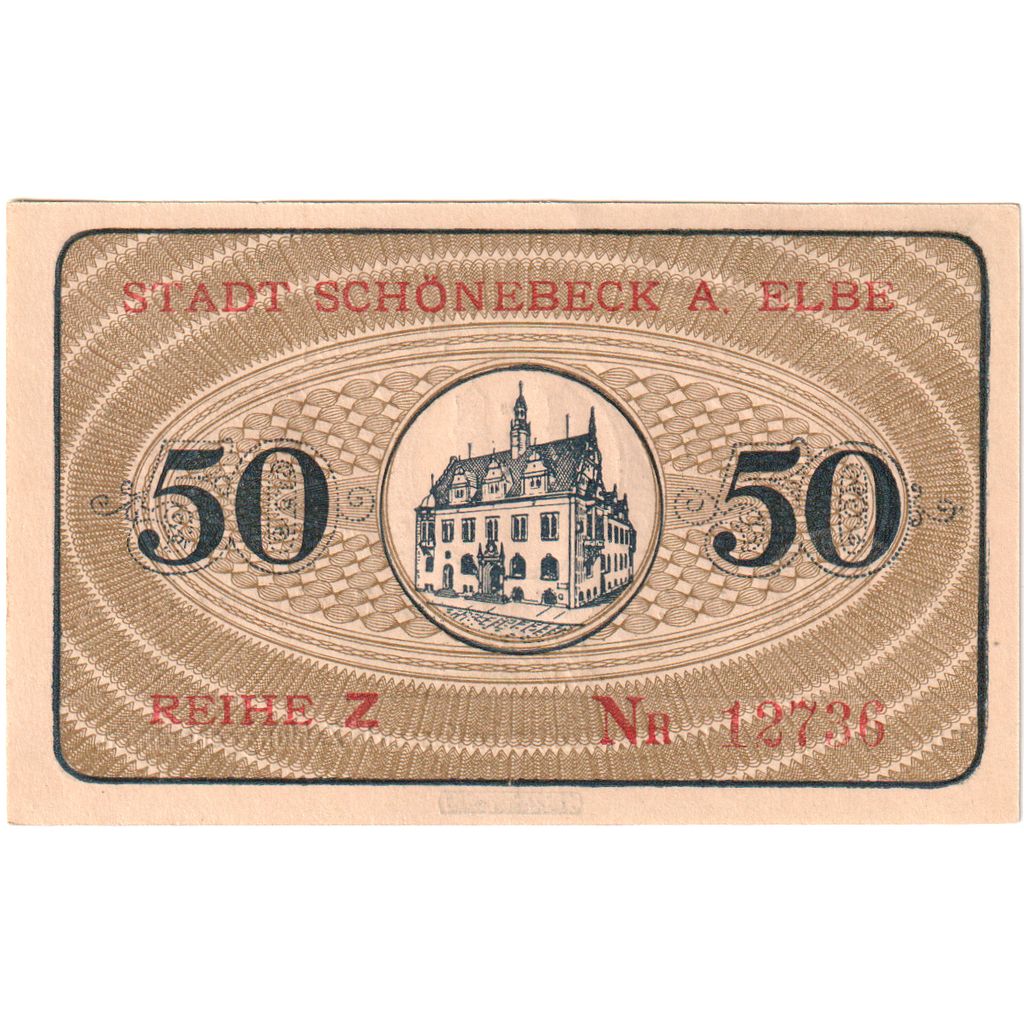 Deutschland, Schönebeck a.d Elbe, 50 Pfennig, UNZ-