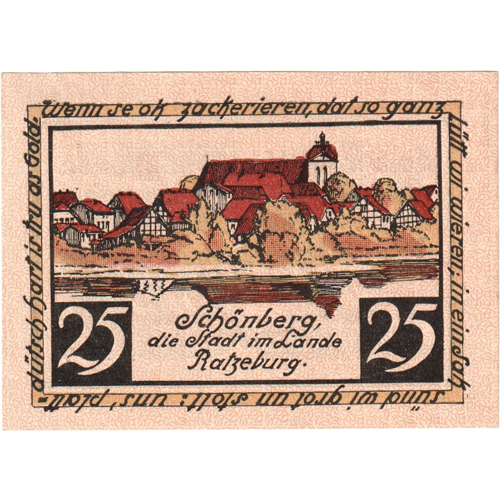 Deutschland, Schönberg, 25 Pfennig, UNZ-