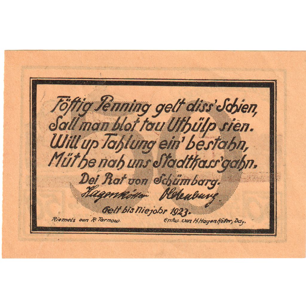 Duitsland, Schönberg, 50 Pfennig, SPL