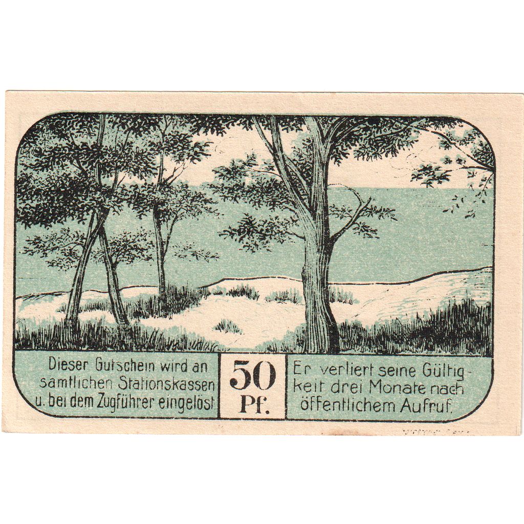 Duitsland, Stettin, 50 Pfennig, SPL