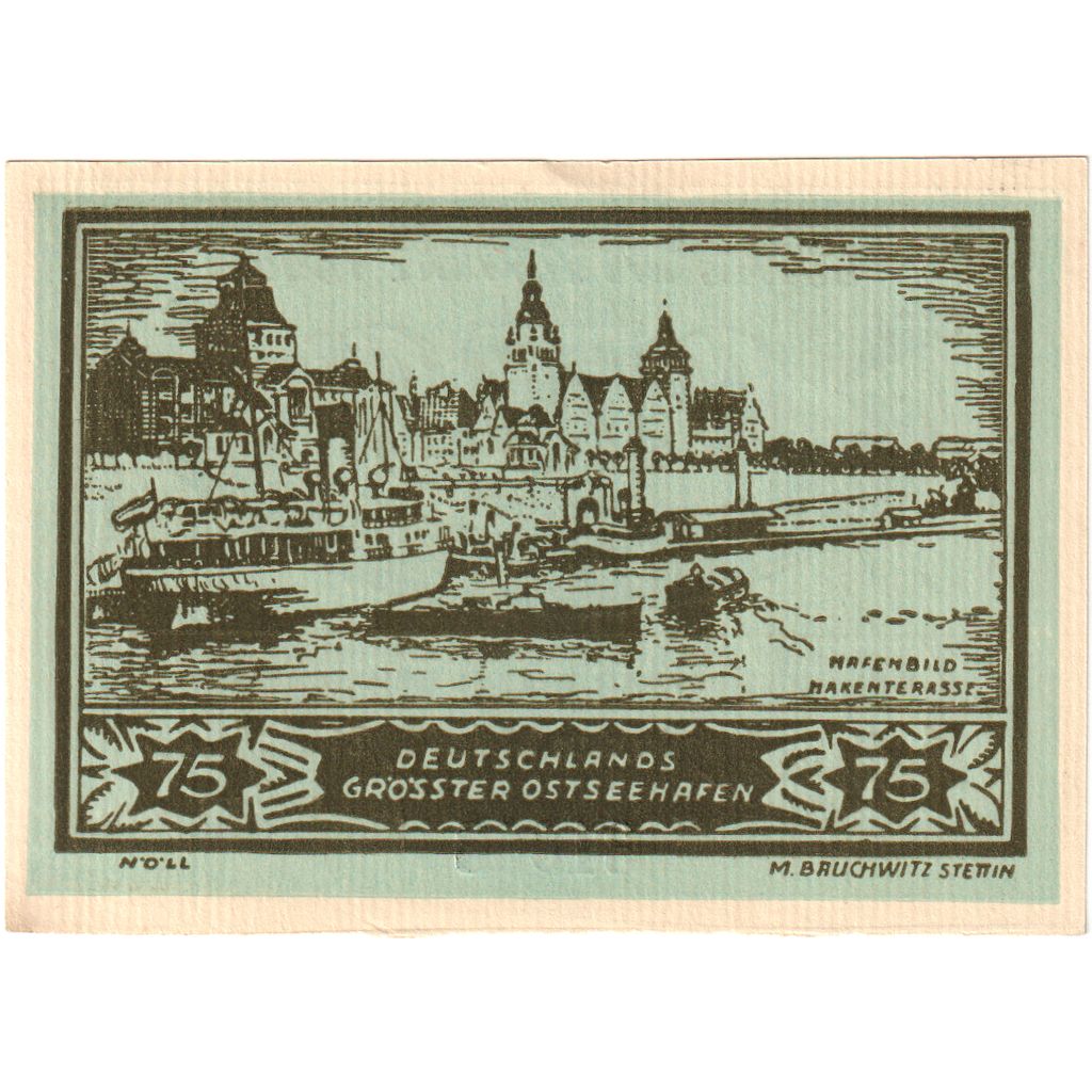 Duitsland, Stettin, 75 Pfennig, 1921-05-01, SPL